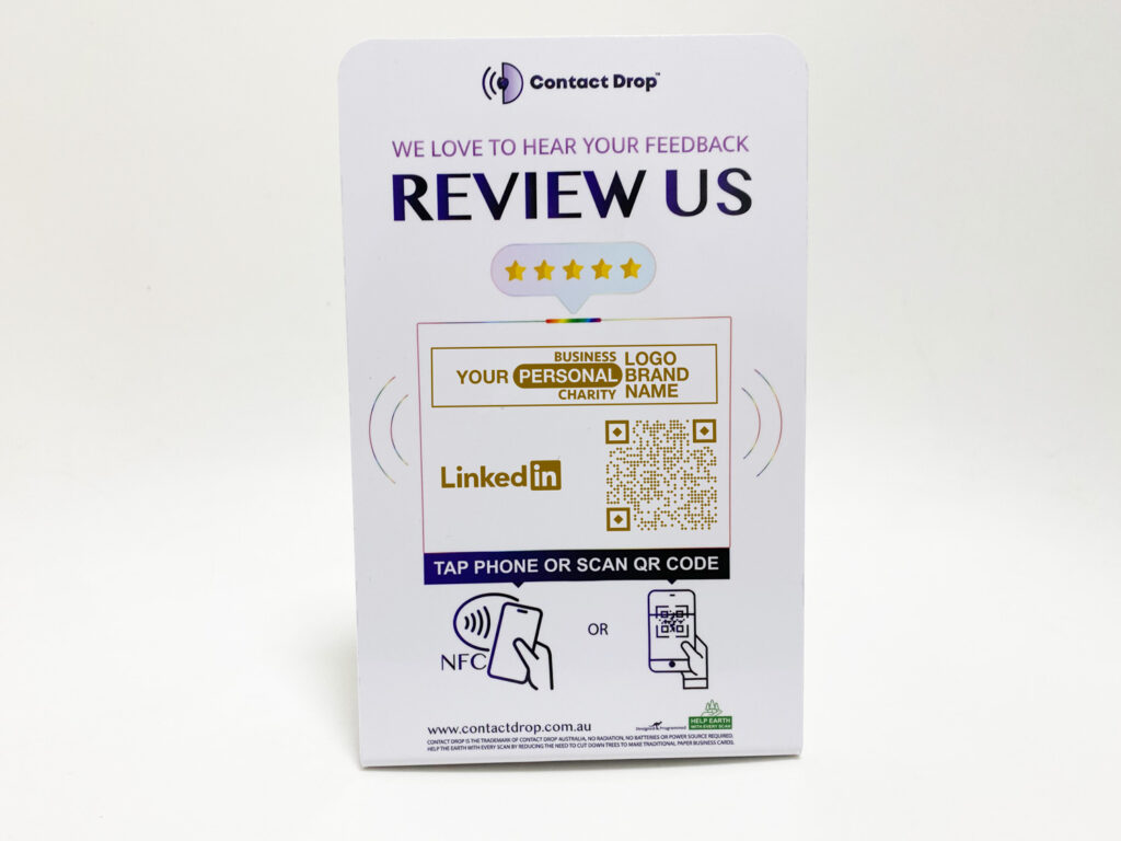 NFC + QR Code Review Stand Pro