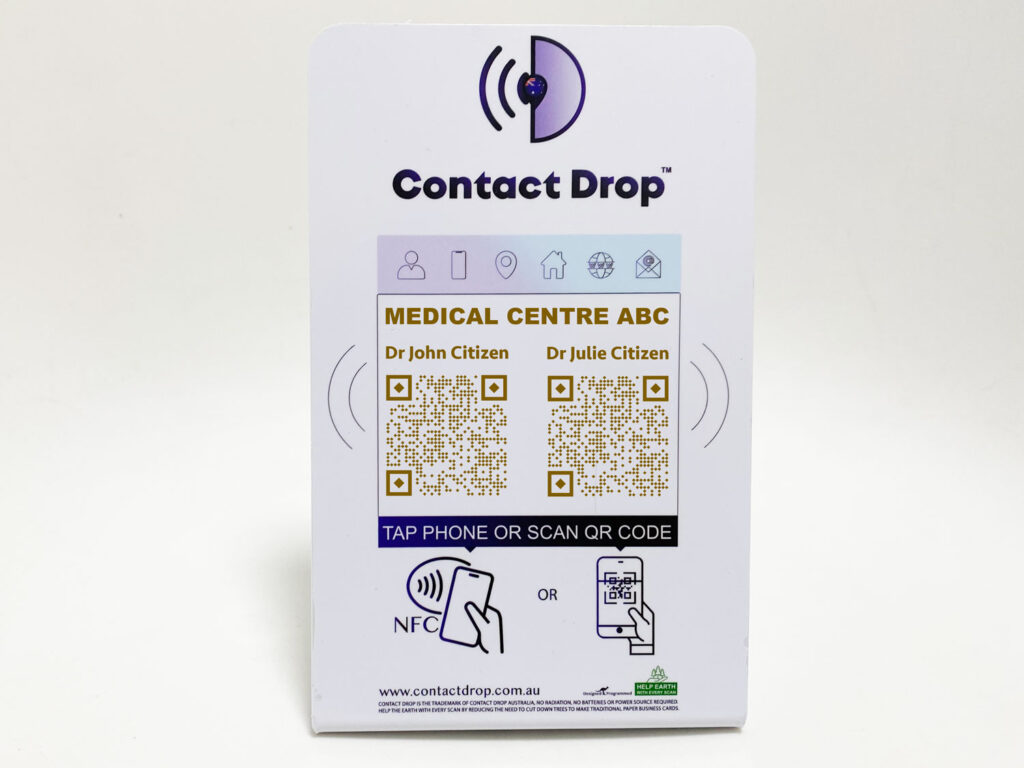 NFC + QR Contact Drop Stand Pro